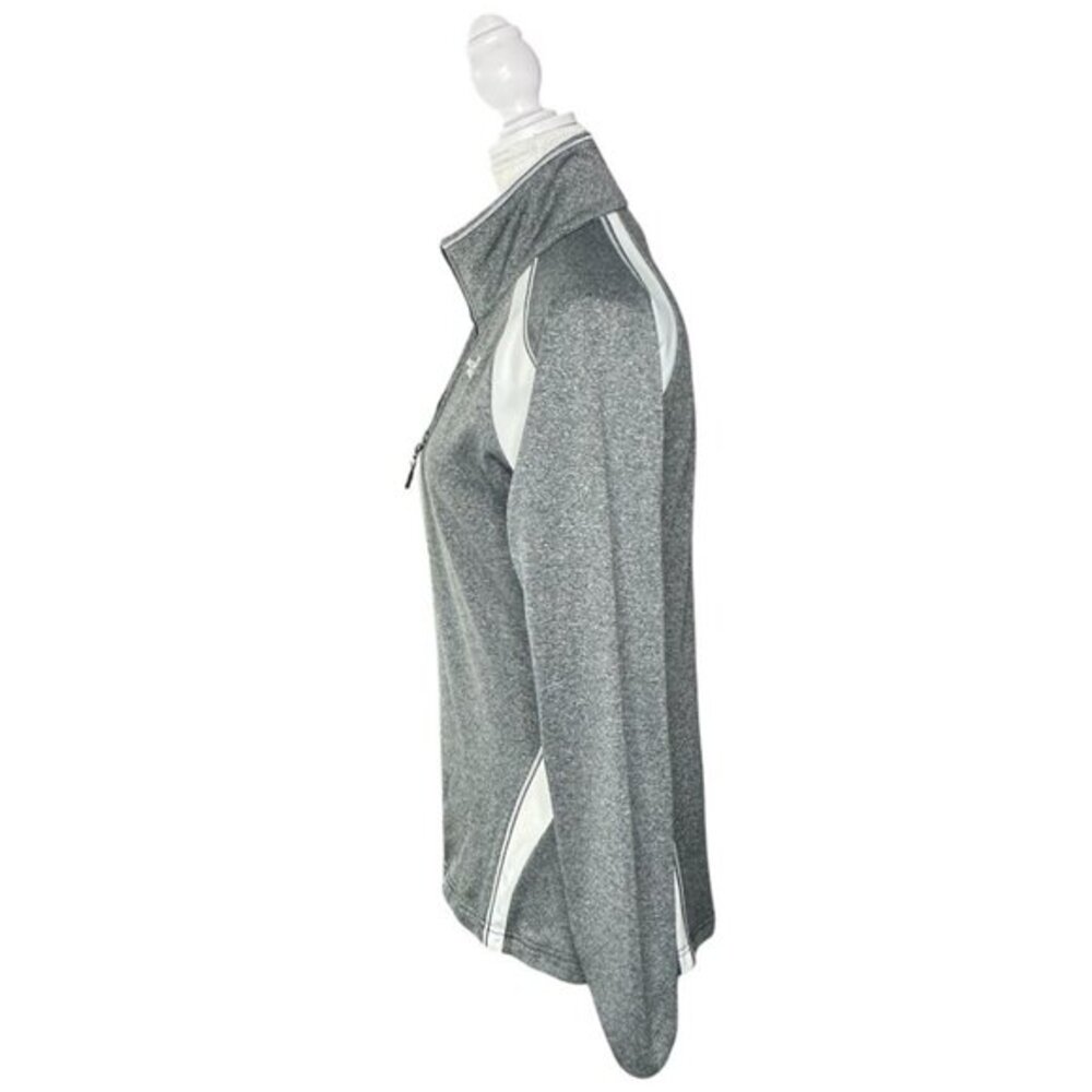 The North‎ Face Womens Gray White Quarter Zip Pullover Fleece T260+T660 Size M - Picture 3 of 15